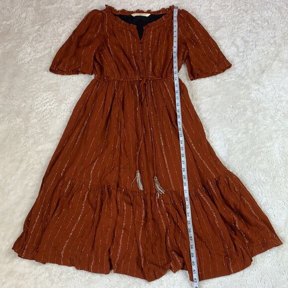 Wayward Fancies by Eshakti ruffled boho midi dress, med - Picture 5 of 9